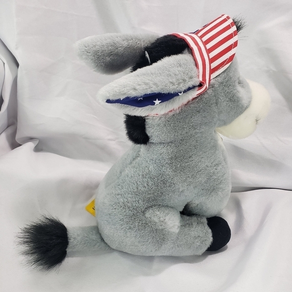 Davey Donkey Democratic Plush Stuffed Toy 10 Inch 24K Company 1996 With Tag - Picture 5 of 11